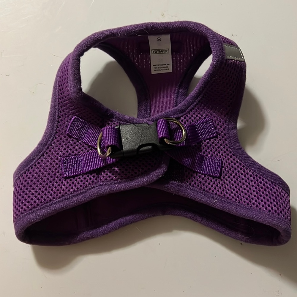 Purple dog/cat harness sz S